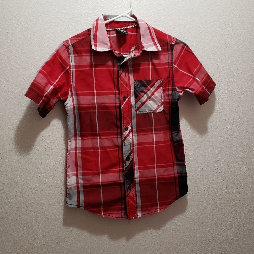 Hawk red plaid shirt size 11/13